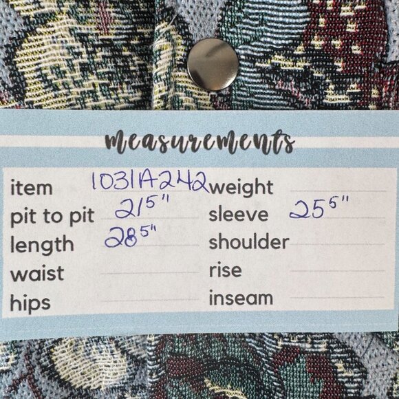 NWT ZARA Medium Blue Floral Tapestry Shacket - Picture 11 of 14